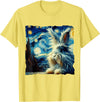 Lionhead Rabbit Starry Night T-Shirt in Lemon Yellow