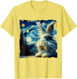 Lionhead Rabbit Starry Night T-Shirt in Lemon Yellow