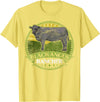 Black Angus Rancher Co. Black Angus Rancher Cow Meat Steak Cattle Bull Farmer Fun T-Shirt - Lemon Yellow