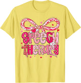 Speech Language Pathologist Valentines Day SLP Therapy T-Shirt - Lemon Yellow
