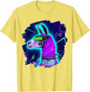 Llama Robot Cyborg Life Apparel Llama Cyborg Robot Llama Cool Artistic Retro Alpacas T-Shirt - Lemon Yellow
