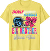 Gender Reveal Family Matching Burnouts or Bows Big Brother Loves You Gender Reveal Party T-Shirt - Lemon Yellow