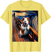 Artsy Guinea Pig Art Funny Animal Painting Humor Expressionist Scream Parody Funny Painting Art Guinea Pig T-Shirt - Lemon Yellow