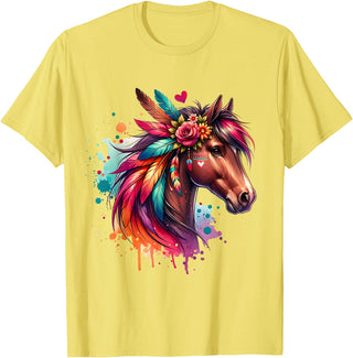 Unique Horse Gifts for Horse Lovers Horses Girls Women Rider Riding Horse Lovers Horse T-Shirt - Lemon Yellow