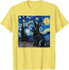Bunny Rabbit Van Gogh Style Starry Night T-Shirt in Lemon Yellow