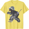 Behrbones Bear Hockey Goalie T-Shirt - Lemon Yellow