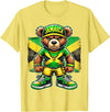 Jamaica Flag Lover Jamaica Flag Teddy Bear Jamaican T-Shirt - Lemon Yellow