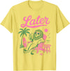Later Animal Summer Teacher Student Kids Tees Lion School's Out for Summer Teacher Student Men Women T-Shirt - Lemon Yellow