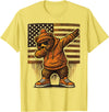 Vintage Dabbing Bear Retro Humor Gift Co Vintage Dabbing Bear Funny Retro Graphic T-Shirt - Lemon Yellow