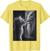 SH-Star Cat Lion Mirror Reflection Art Gifts Animal Face Ni T-Shirt - Lemon Yellow
