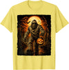 Funny Halloween Tees for Men Women Kids. Jack O Lantern Mummy Sasquatch Funny Halloween Men T-Shirt - Lemon Yellow