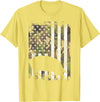 BoredKoalas Farming Farm Shirts Farmer Gifts Camo US Flag Pig Vintage Farm Animal Patriotic Farmer Gift T-Shirt - Lemon Yellow