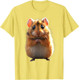 Hamster Rodent Field Hamster Cute Hamster T-Shirt - Lemon Yellow