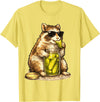 Pickle Munching Guinea Pig Designs Funny Guinea Pig Pickle Lover T-Shirt - Lemon Yellow