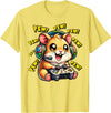 Hamster Gamer Pew Funny Video Games Vintage Boys Men Girls T-Shirt - Lemon Yellow