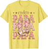Country CowGirl Western Family Matching Rodeo Papa Pink Boots Coquette Cow-Girl Birthday Party T-Shirt - Lemon Yellow