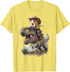 Animal Cowboy Guinea Pig Rex Cowboy T-Shirt - Lemon Yellow