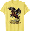 American Pride Horse Eagle Country Made in America Horse Eagle Patriotic Western T-Shirt - Lemon Yellow
