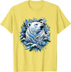Arctic Polar Bear Winter Snowflakes Christmas Polar Bear Wreath Ice Crystals T-Shirt - Lemon Yellow