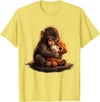 CONLEE Cute Baby Monkey Punch Viral Zoo Japan Design T-Shirt - Lemon Yellow