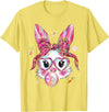 Women Girls Kids Rabbit T-Shirt in Lemon Yellow