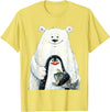 click here for better animal tees cute Polar bear and penguin bird fish lovers animal friends T-Shirt - Lemon Yellow