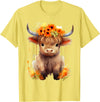 Western Shirts for Girls Men, Highland Cow Gifts Cow, Scottish Highland Cow, Western Wear, Highland Cow T-Shirt - Lemon