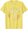 Vintage Giraffe Apparel. Giraffe Vintage Sunglasses Funny Retro African Animal T-Shirt - Lemon Yellow