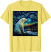 Freestyle Surrealism Starry Night Polar Bear T-Shirt - Lemon Yellow
