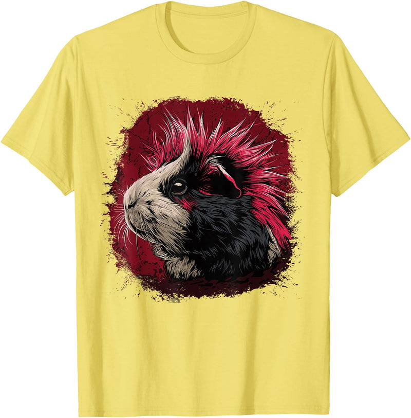Guinea pig pet love Guinea Pig Punk T-Shirt - Lemon Yellow