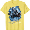Horses Running Through Lightning Lesbian 90s Vintage Pride T-Shirt - Lemon Yellow