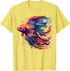 Betta Fighting Fish Splash Art Colorful Betta Fish Lover Splash Art Siamese Fighting Fish T-Shirt - Lemon Yellow