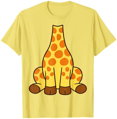 Giraffe Shirt Adult Men Women Kids Yellow Giraffe Costume T-Shirt
