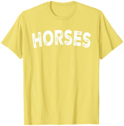 Horses - Style Horses T-Shirt - Straight - Lemon Yellow