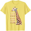 Funny Floral Nature Flower Cute Giraffe Zoo Quote Let Your Faith Be Taller Than Your Fear Giraffe Spiritual T-Shirt - Dark Heather Grey