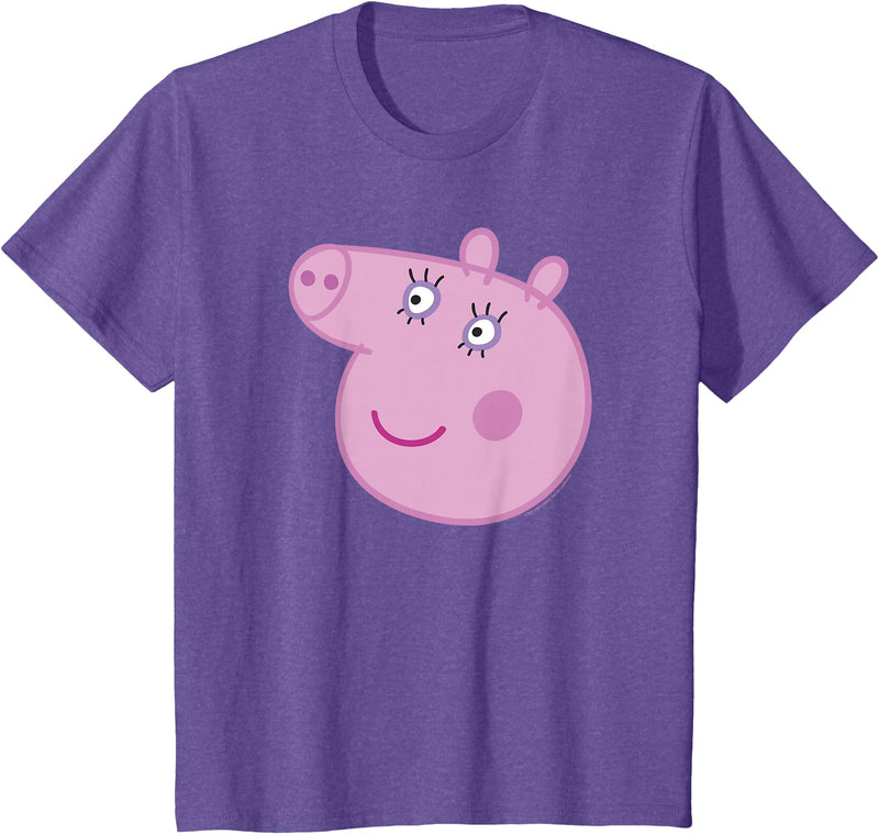 Peppa Pig Mummy Pig Head Shot T-Shirt - Purple Heather