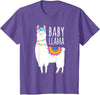 Mama Llama Lover Gifts by Memme Baby Llama Shirt for Girls, Daughter T-Shirt - Purple Heather