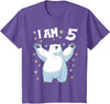 5 years old 5th birthday Polar Bear 5 Years old 5 birthday Polar Bears Boy girl Polar Bear T-Shirt - Purple Heather
