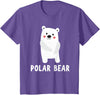 Cute Animal Shirts For Kids Co Polar Bear Shirt Boys Girls Cute Polar Bear Gift T-Shirt - Purple Heather