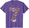 Horseback Riding B-Day Clothing Little Girls 7 Years Old 7th Birthday Horse Graphic Cute T-Shirt - Purple Heather