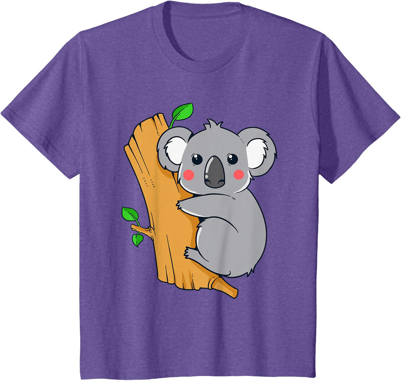 Charm's Children Clothing Cute Koala Bear T Shirt for Children | Kids Koala Bear Shirt T-Shirt - Purple Heather