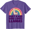Kids Llama Shirts Childrens Llama Kids T-Shirt - Purple Heather