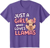 Kids Llama Shirts Girl Llama Kids T-Shirt - Purple Heather