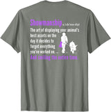 Show Pig T-Shirt Show Pig Showmanship Shirt Livestock Showing Back Print T-Shirt - Olive Heather