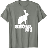 Show Dad Rabbit County Fair Livestock T-Shirt in Olive Heather