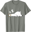 Sleeping Animals Tees And Gifts Llama Sleeping Tired Llama Pajama Love Llamas T-Shirt - Olive Heather