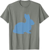 Cute Blue Rabbit Lover Bunny Graphic T-Shirt in Olive Heather