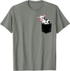 In My Your Pocket Food, Animales, Birds, Fish Pocket Animal Cute Cow Funny Cow Lover Adorable Pocket Cow T-Shirt - Olive