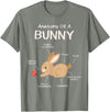Rabbit Clothes Easter Outfit Hare Lover Gift Anatomy Bunny T-Shirt in Olive Heather