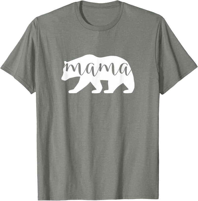 The Persnickety Owl Family Bears #1 Mama Bear Shirt Mama Bear T-Shirt Mama Mom Mommy Tee Shirt T-Shirt - Olive Heather